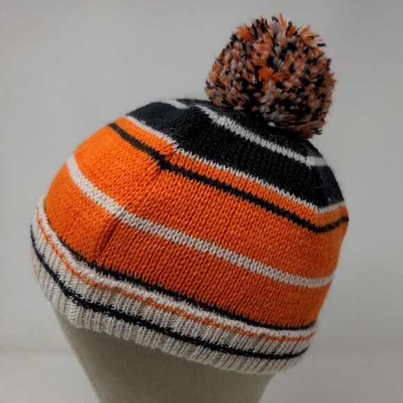 Eskimo Joe's Men's Beanie Cap Hat Orange Striped OSFA Embroidered Logo - Picture 5 of 11